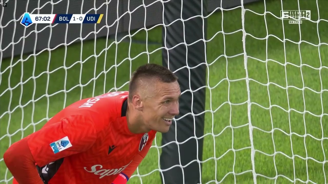 Skorupski broni rzut karny przeciwko Udinese