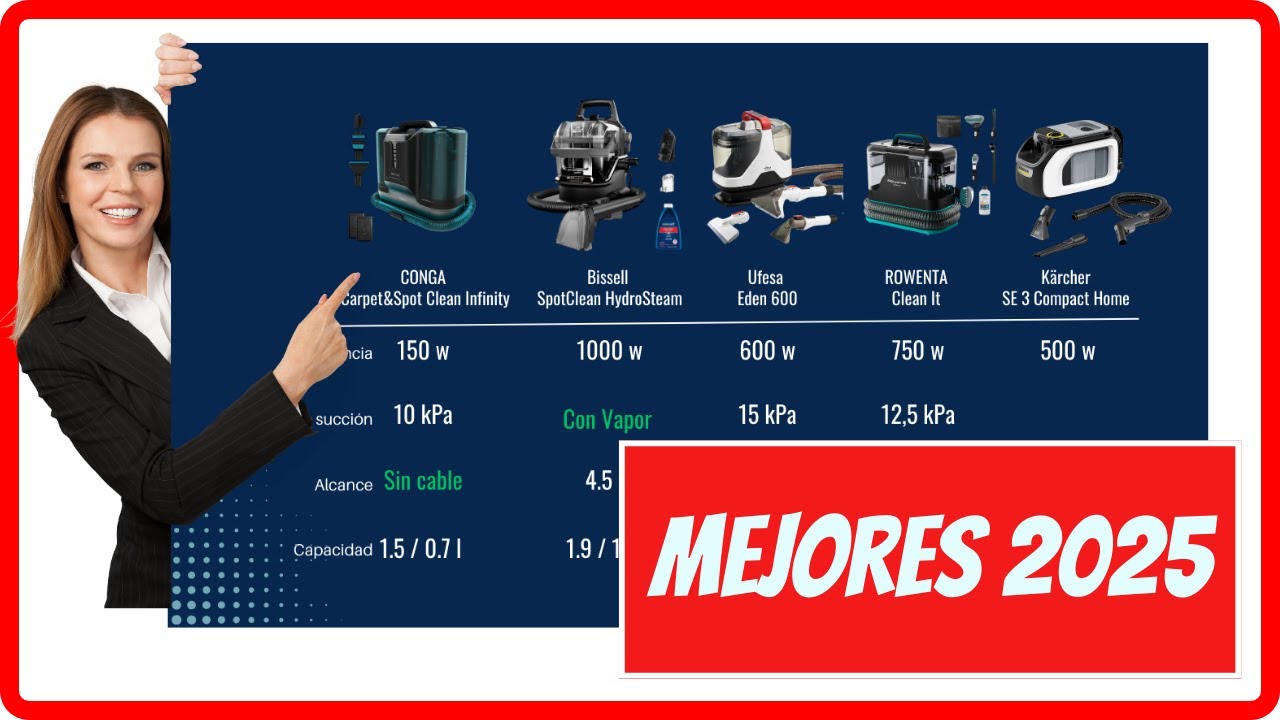 🚿 Mejores LIMPIADORAS tapicerias y moquetas 2025 | ¿Qué es lo importante antes de comprar una?