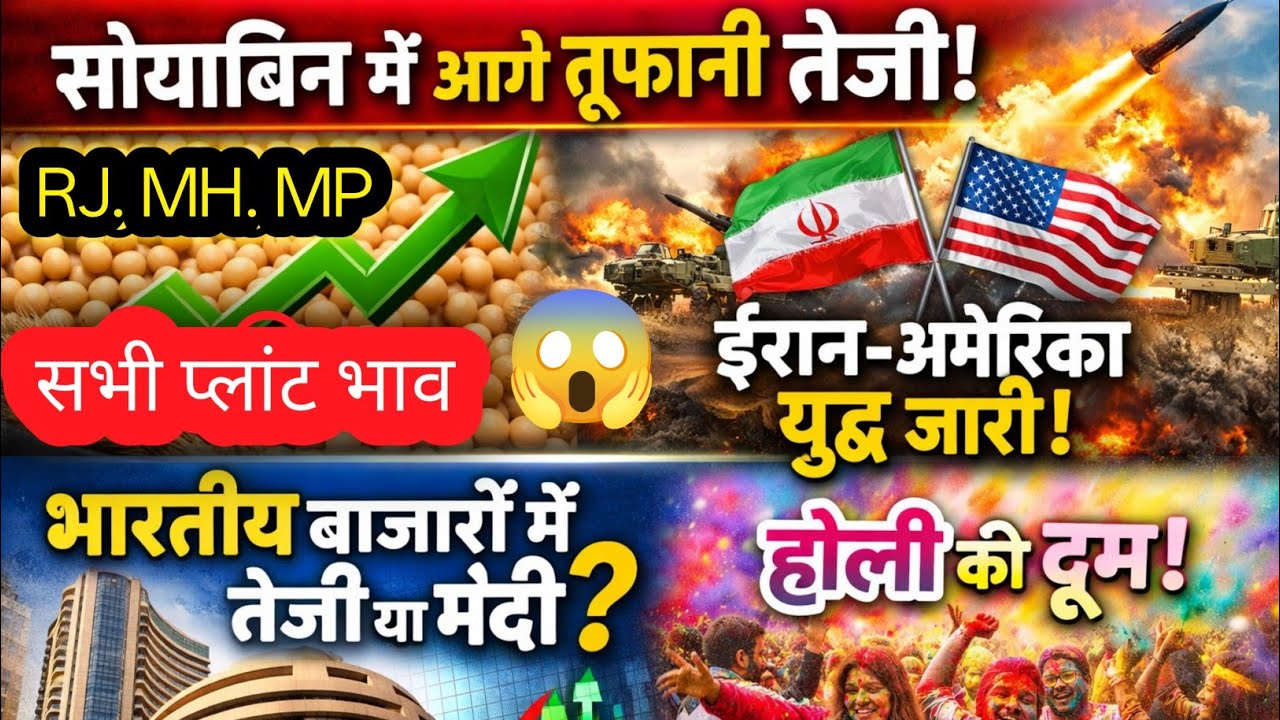 सोयाबिन तेज़ी मन्दी जानकारी आगे सोयाबिन तेज़ी होगी जानिए संपूर्ण जानकारी से प्लांट भाव साथ ही जानिए 