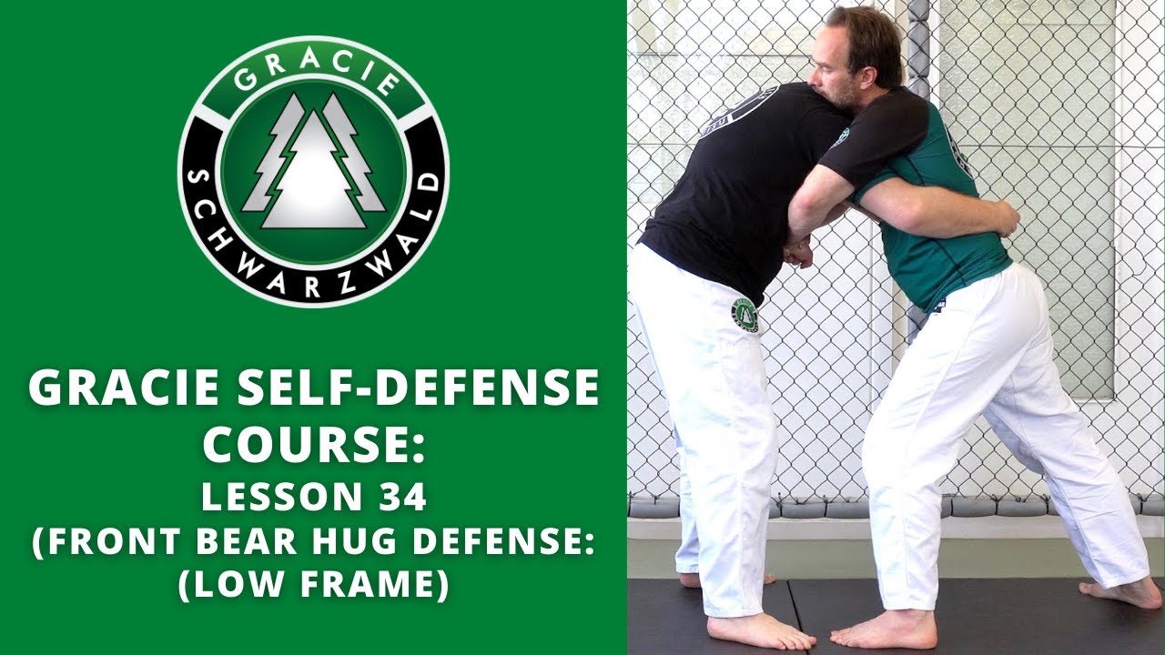 BJJ Self-Defense Course | Lesson 34: Front Bear Hug Defense (Low Frame)