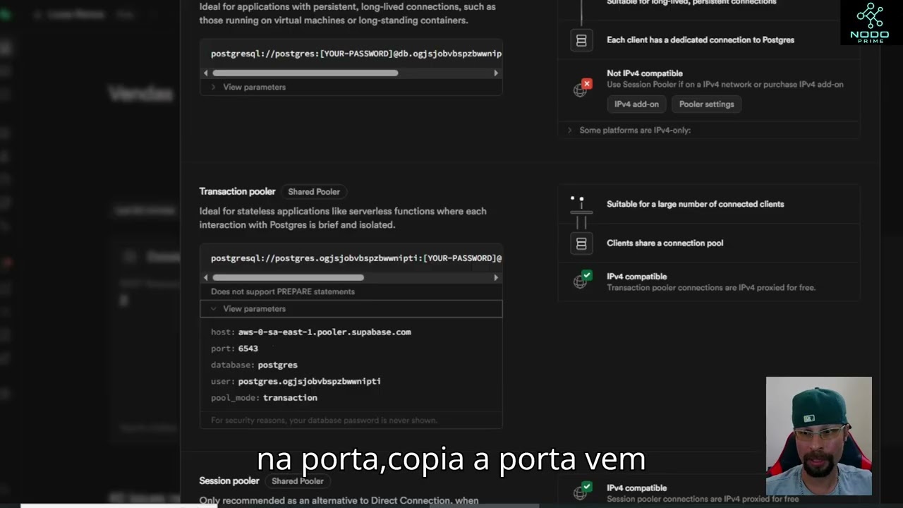 Credencial postgres no N8N