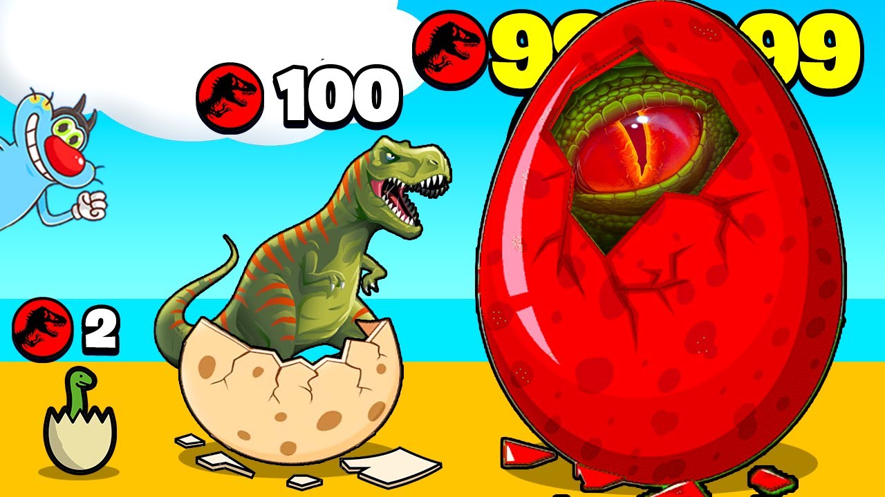 Oggy Merge All The Egg Of Dinosaur At Max Level In Dino Merge | Rock Indian Gamer |