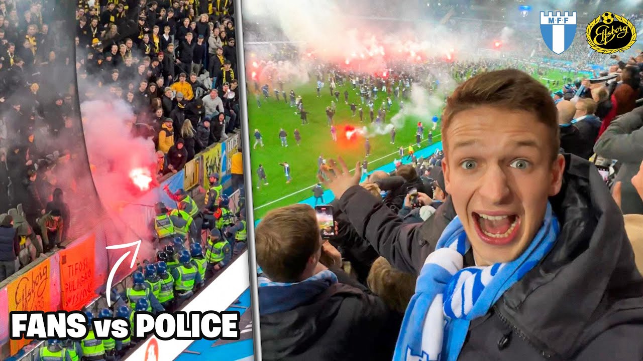 THE MOMENT MALMÖ WIN THE LEAGUE after match abandoned
