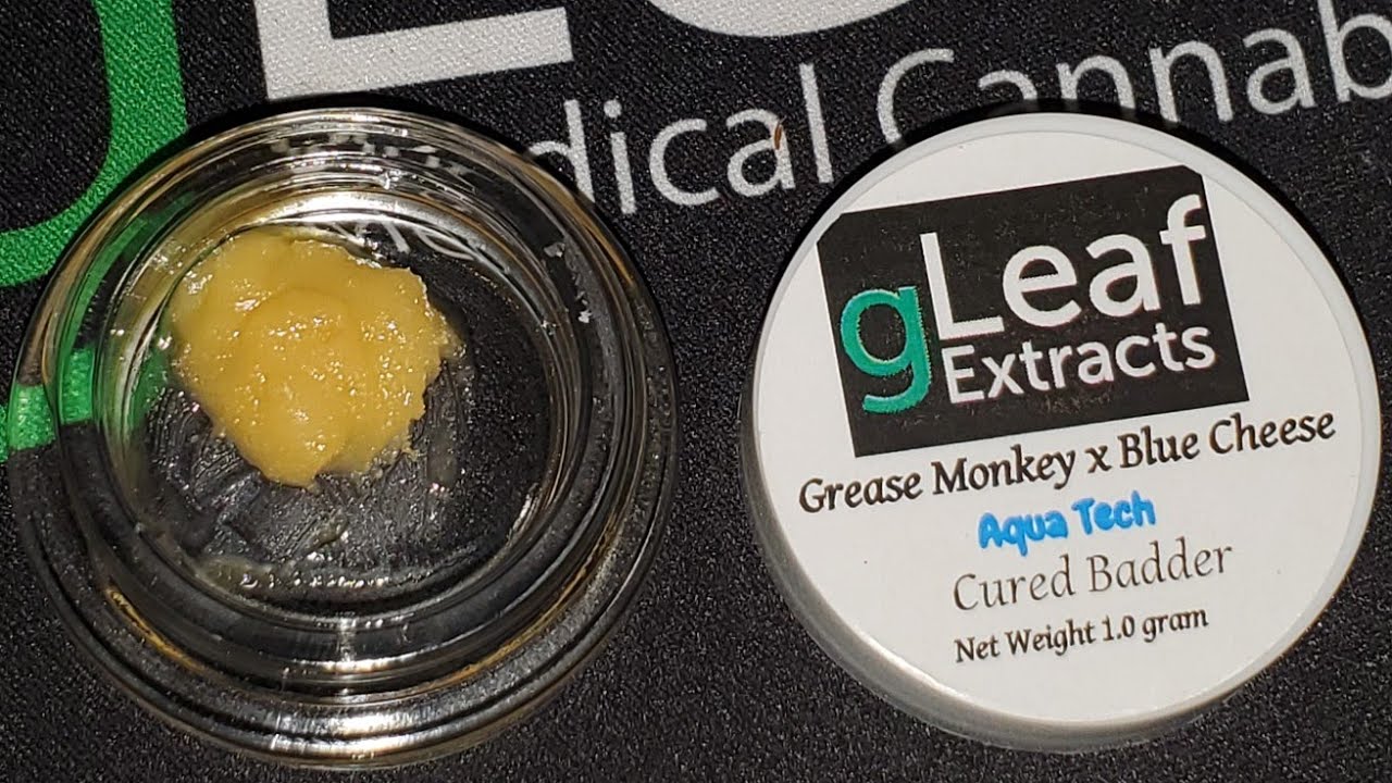 Grease Monkey 🐒 &times;Blue Cheese 🧀 Aqua Tech Cured Budder by Gleaf Extracts MD Medical Cannabis Review