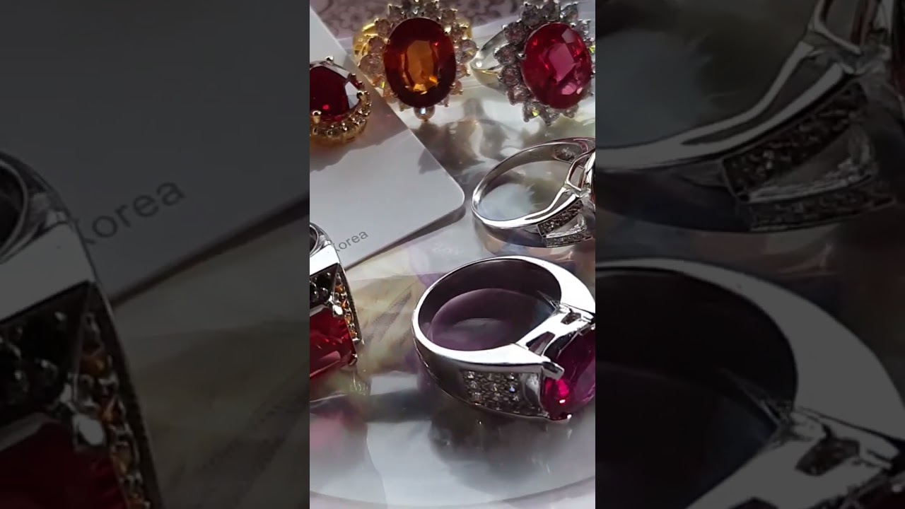 Garnets and red spinel