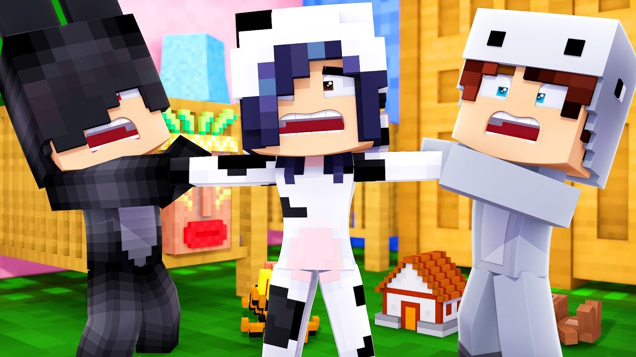 LOVE TRIANGLE ? | Play Barn | Minecraft School Roleplay