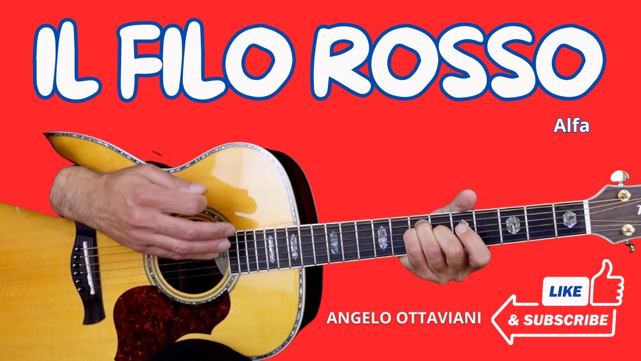 🎸 ALFA - Il Filo Rosso | Tutorial Chitarra Facile - Accordi e Ritmo 🎸