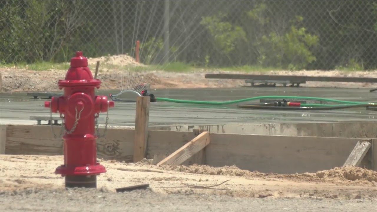 Construction of the fire rescue training facility is underway