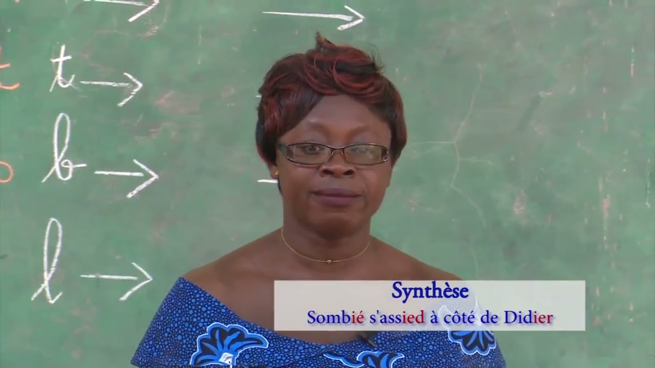 Etude des sons Ié=ied=ier, Sombié s'assied à côté de Didier, phase de synthèse.