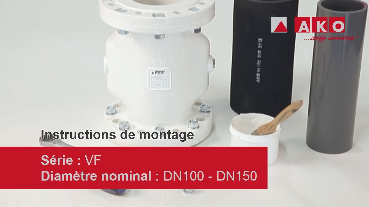 Réparation d’une vanne à manchon AKO (pneumatique), série VF, DN100, DN125, DN150
