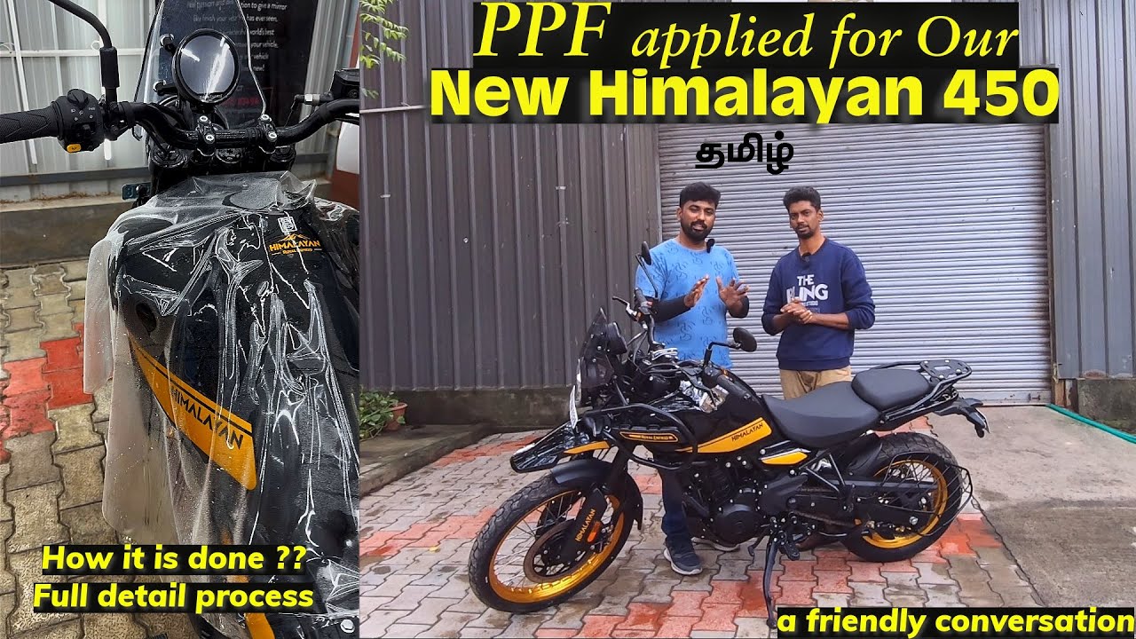 PPF applied😀 for our Himalayan 450 தமிழ் Full detail on how it is done & its process explained 👍