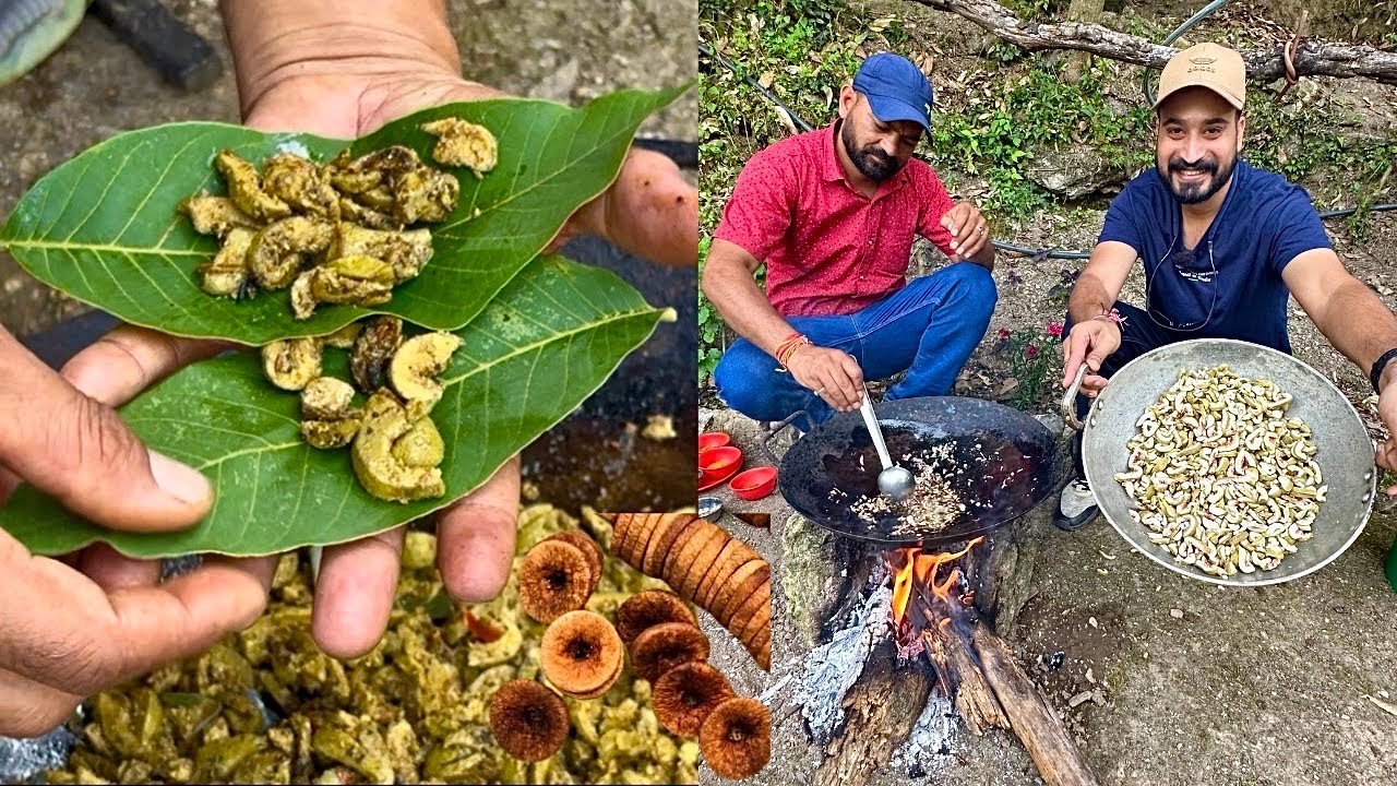 चूल्हे पर बनीं अंजीर कि सब्जी खाई है कभी? वो भी तेज पत्ते पर￼￼   Oak Forest resort Chamba uttrakhand