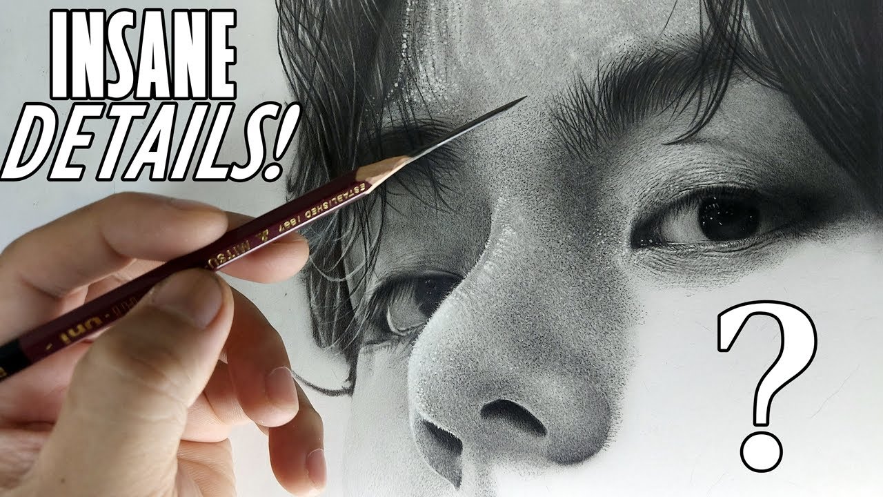 PATIENCE? Trying the Most Difficult Style! Hyper Realistic Pencil Portrait Drawing Process