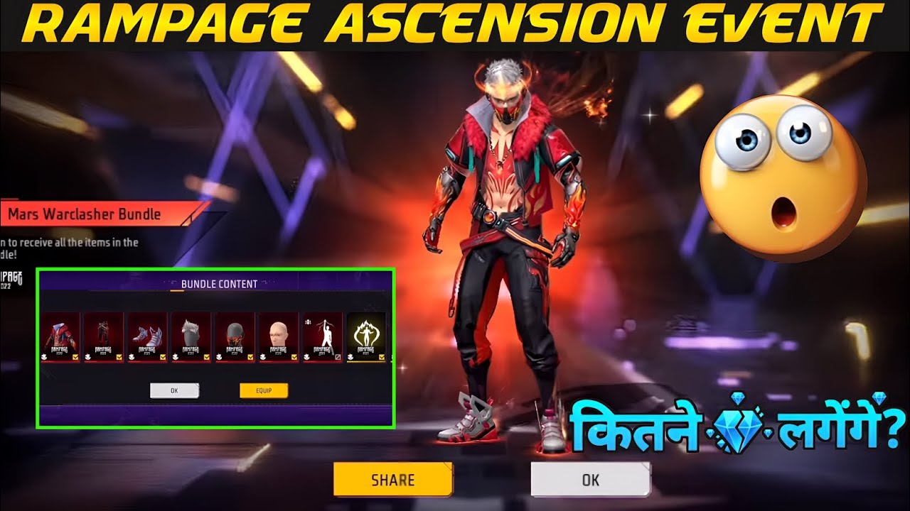 New Rampage Ascension Event Mein Total Kitna Diamond Lagega 8 February New Evo Rampage Bundle Event