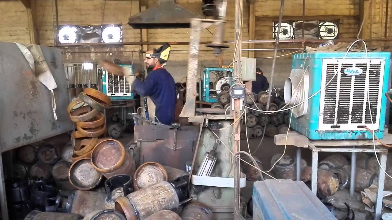 تصليح الاسطوانات في شركة تعبئة الغاز