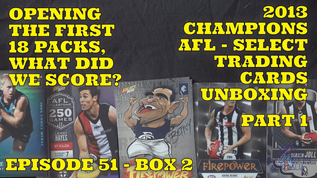Episode 51 - 2013 Champions AFL-Box Opening-Pt1-Opening & Results#coinscardsandcollectablesaustralia
