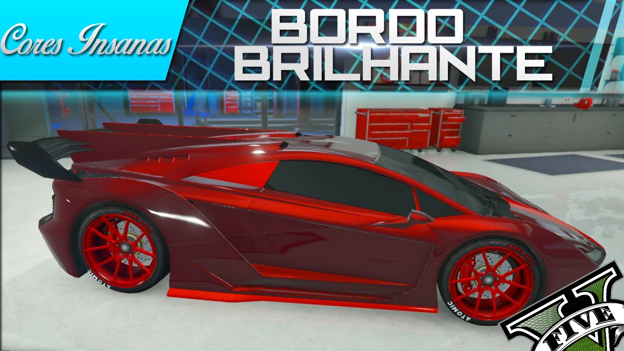 GTA V - CORES INSANAS - VERMELHO BORDO BRILHANTE