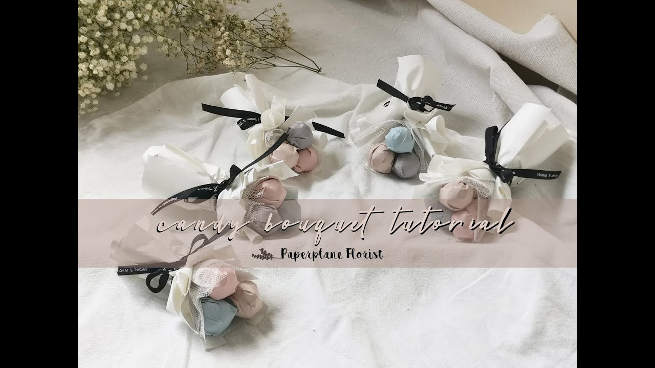 Malaysia Florist 🌿 Lollipop Bouquet Tutorial 棒棒糖花束教程 by Paperplane Florist