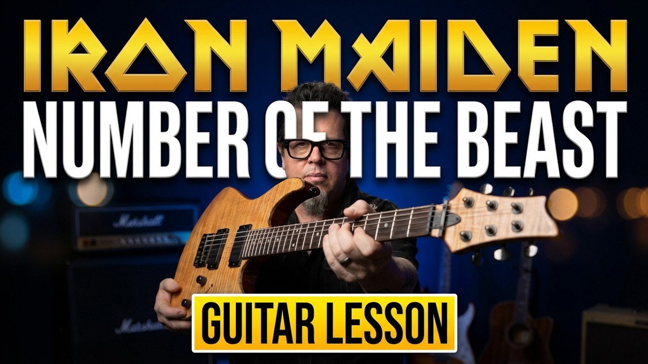 IRON MAIDEN - Number Of The Beast - Guitar Lesson