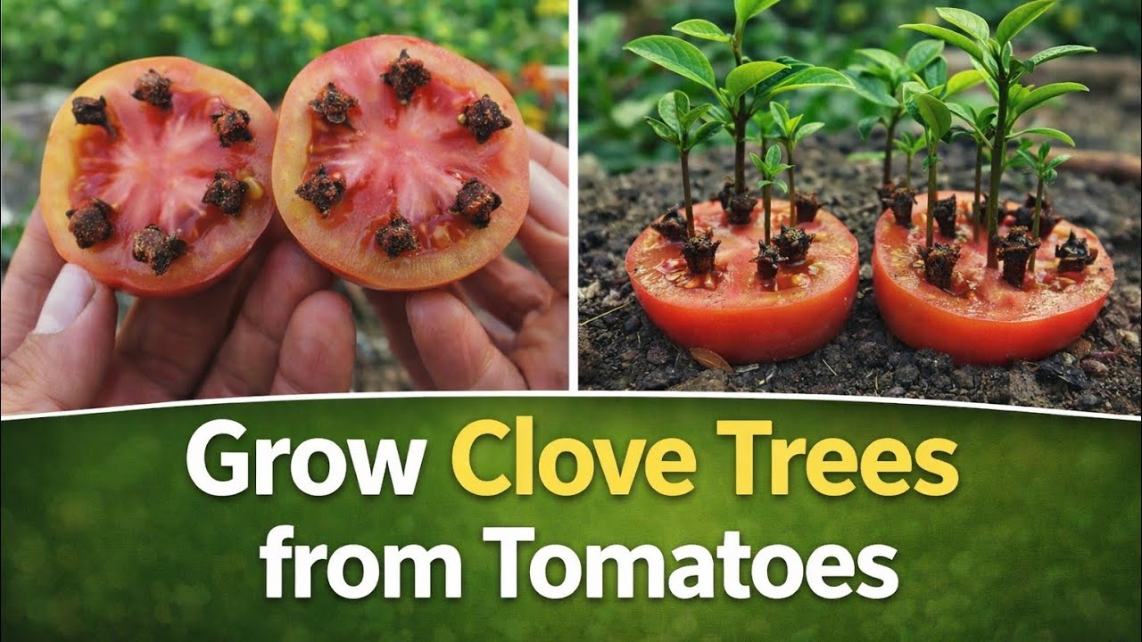 “Growing Clove Trees from Tomato Slices | Real Garden Experiment Results”