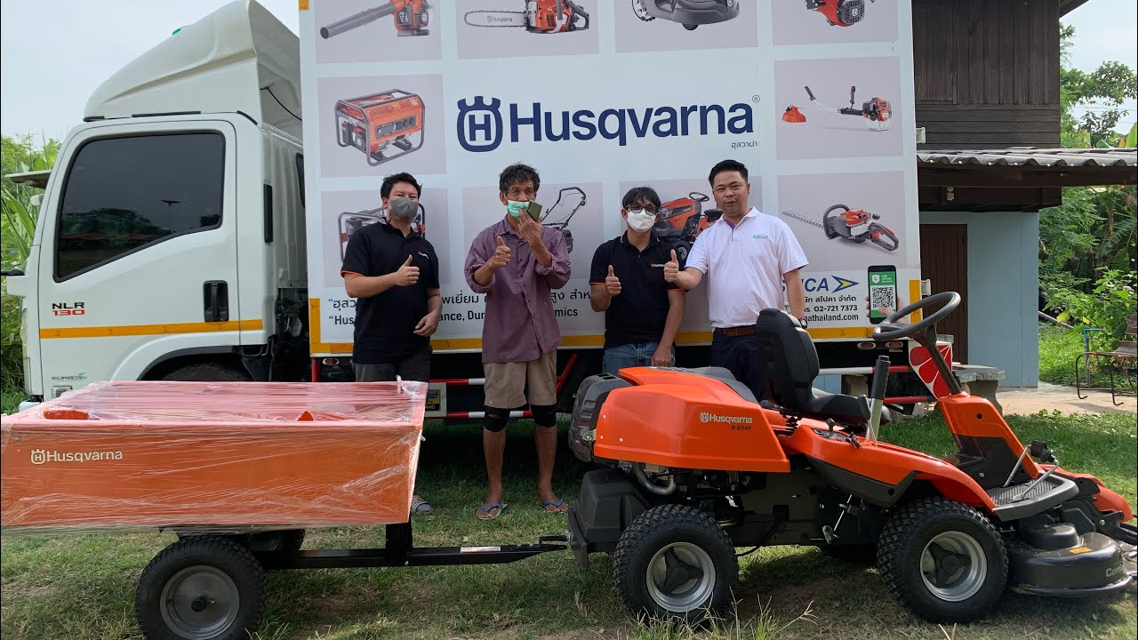 ส่งรถนั่งขับตัดหญ้าHusqvarna R214T อ.กุยบุรี จ.ประจวบคีรีขันธ์ (279,000บาท)