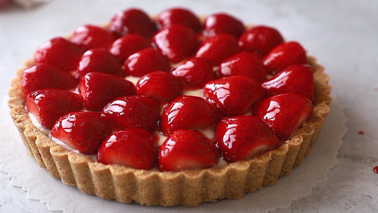 DELIZIOSA CROSTATA SENZA IMPASTO CREMA E FRAGOLE PERFETTA PER OGNI OCCASIONE