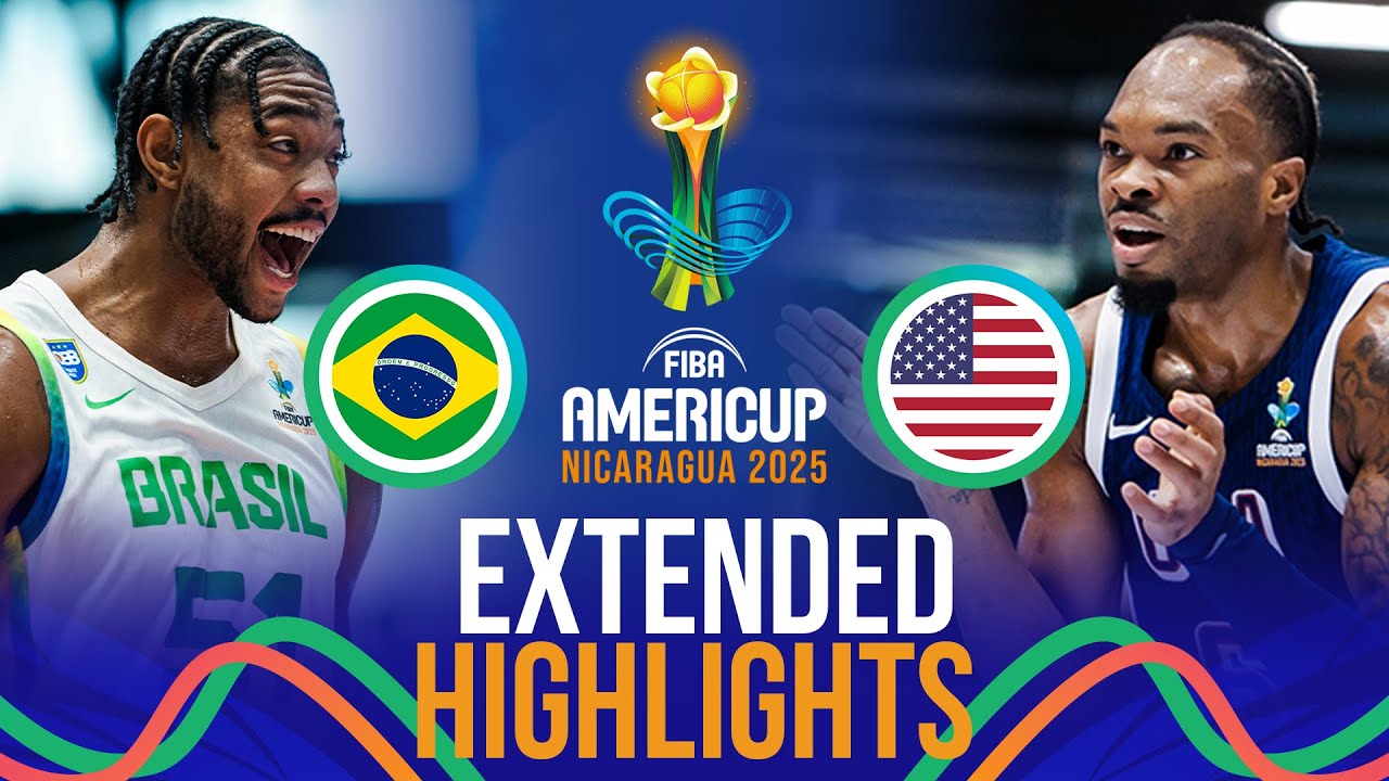 Brazil 🇧🇷 vs USA 🇺🇸 | Extended Highlights | FIBA AmeriCup 2025