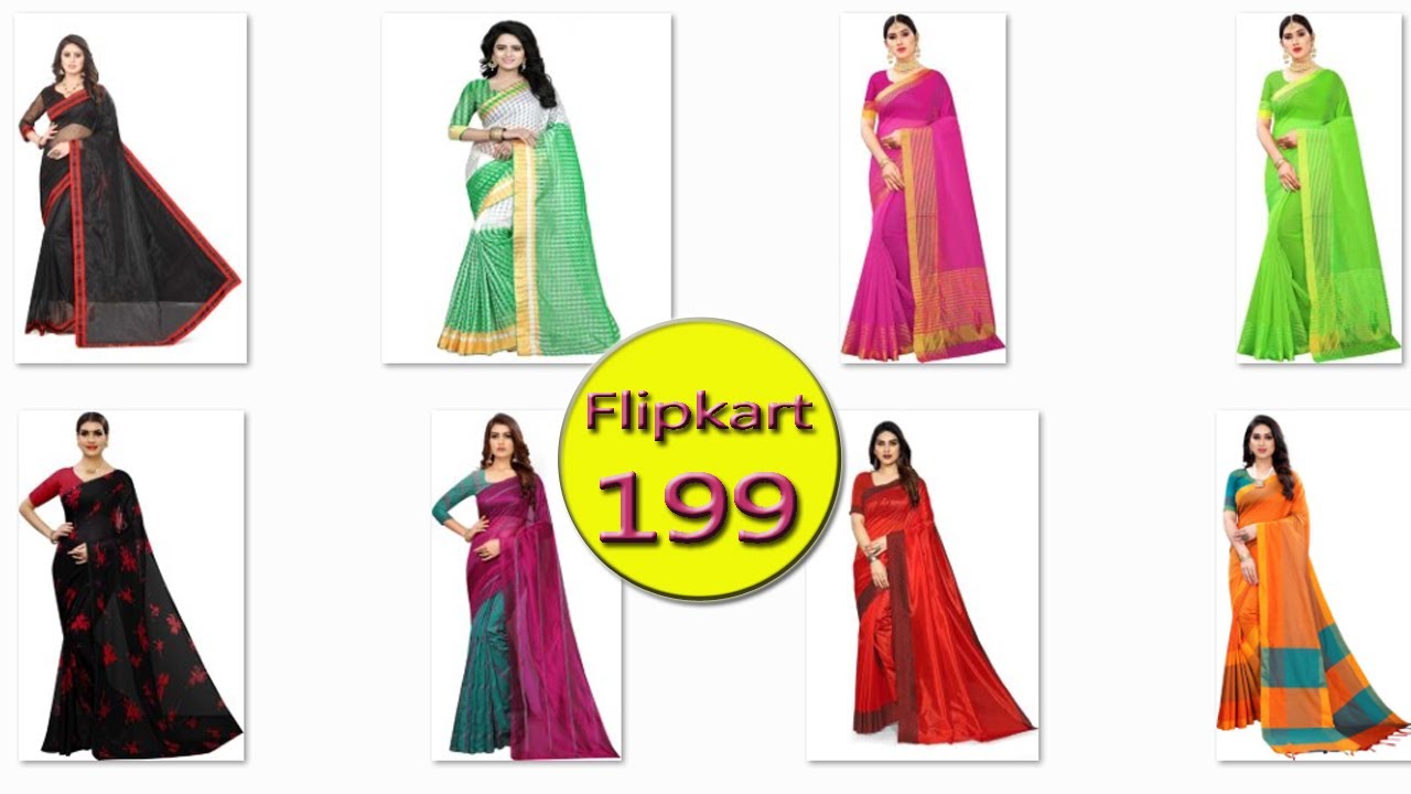 Saree Collection With Flipkart | Online Shopping Sarees | Flipkart sarees Below 200 Rupees