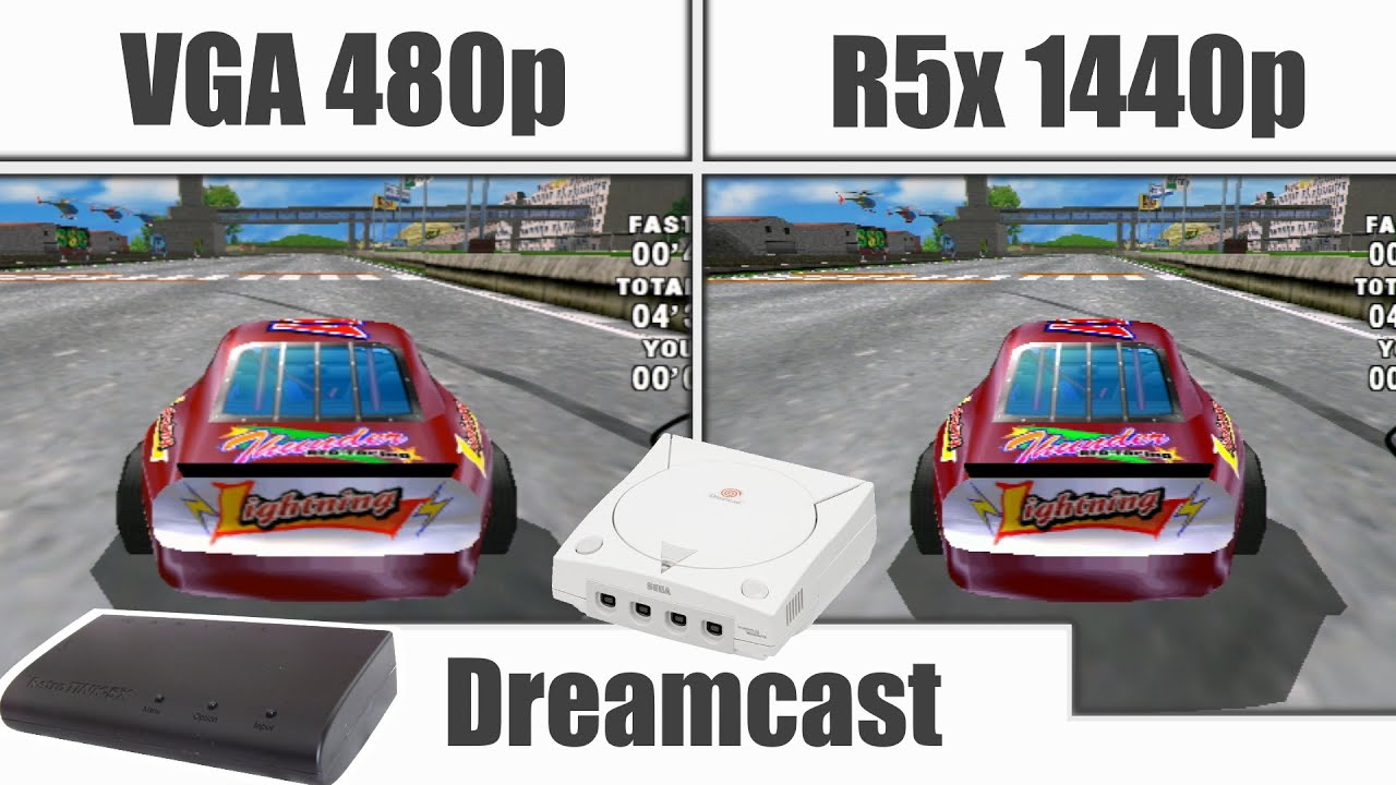 RetroTINK5x: Showcase/Comparsion: Daytona USA Dreamcast 2001 | 1440p, Scanlines, Smoothing Filter