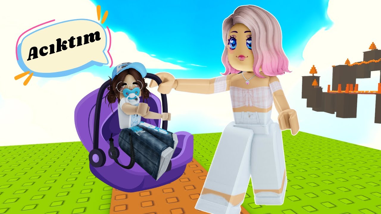 BEBEĞİNİ TAŞI AMA SAKIN DÜŞÜRME😊AYŞEM ECE ARI💥ARIGİLLER🐝ROBLOX CARRY A BABY