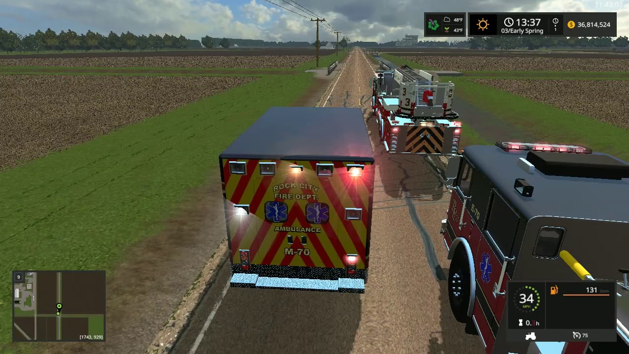 Farming Simulator 2017 Fire Response! New Ladder!
