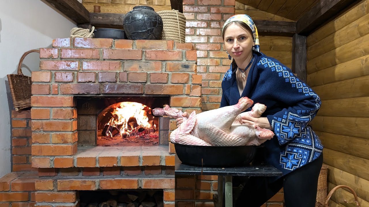 Дивовижний секретний спосіб запікання величезної індички в сільській печі