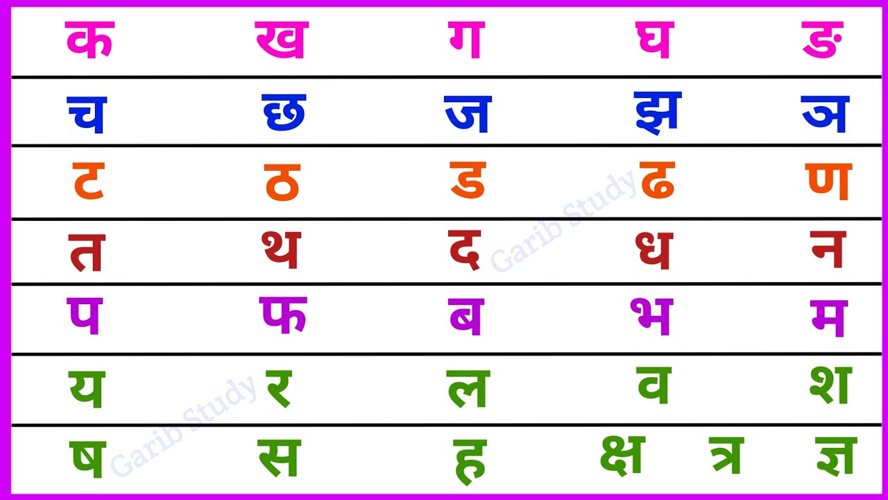 क ख ग घ | वर्णमाला | Hindi Alphabets | Varnamala | Barakhadi | Ka Kha Ga Gha | Hindi Letters