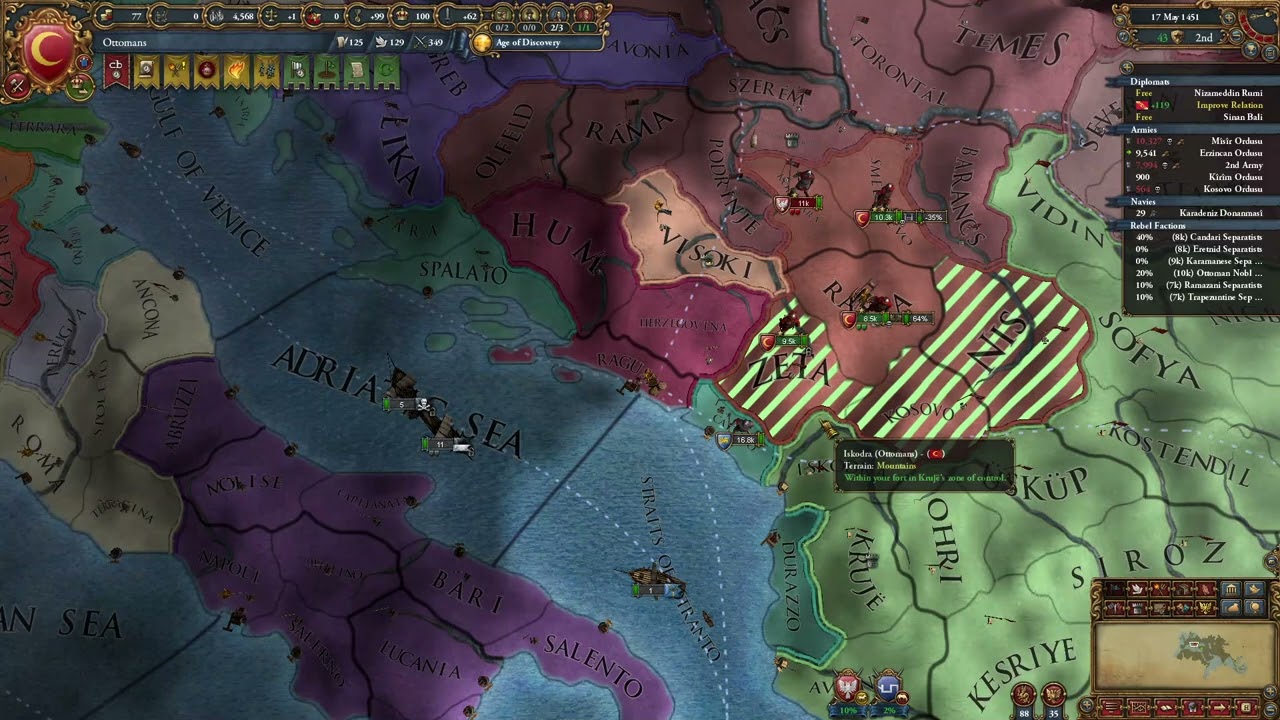 EU4 1.35 Ottomans P2 Moving into the Balkians