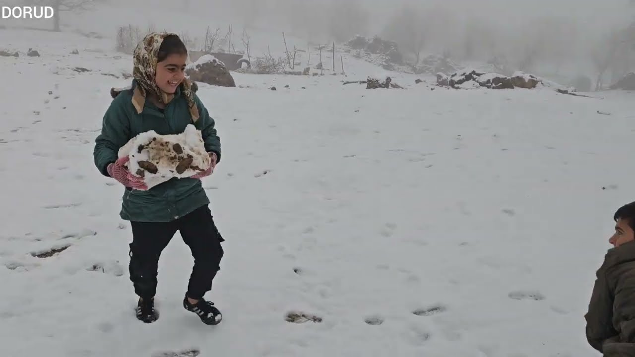 The cold and snow, but the nomads' efforts to live happily in it