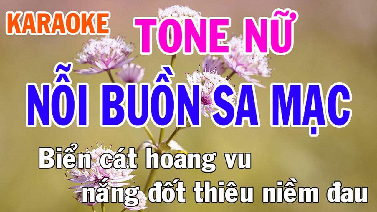 Nỗi Buồn Sa Mạc Karaoke Tone Nữ Nhạc Sống - Phối Mới Dễ Hát - Nhật Nguyễn