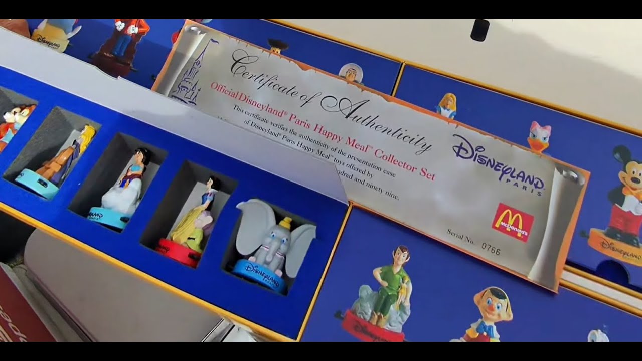 I FIND A RARE DISNEY MCDONALDS HAPPY MEAL LIMITED EDITION FIGURE SET IN PRESENTATION BOX VLOG 344