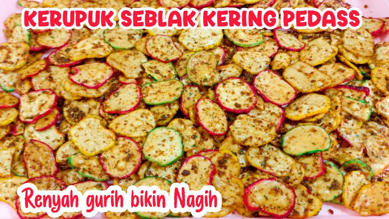 Cemilan Simpel 1 Bahan Bikin Ketagihan ‼️ Cara Membuat Kerupuk Seblak Kering Pedass Daun Jeruk