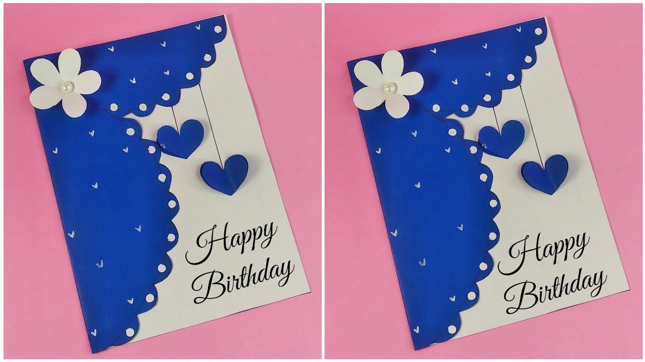 Birthday card easy & simple / Handmade Birthday greeting card / Art Galaxy