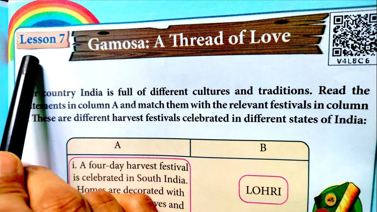 Lesson 7 - Gamosa 🧣: A Thread Of Love | English Reading practice| Class 6 Book 📕 - Rainbow 🌈 |