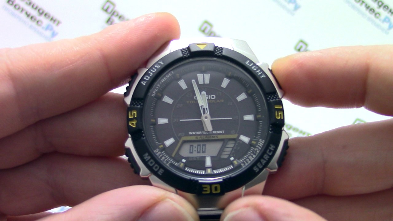 Часы Casio Illuminator AQ-S800WD-1E - Инструкция, как настроить от PresidentWatches.Ru