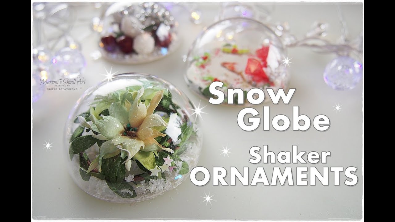 DIY Snow Globe Shaker Ornaments made from Half Baubles ♡ Maremi's Small Art ♡