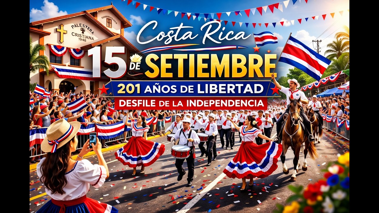 🇨🇷 Costa Rica | 15 de Setiembre 2022 | 201 años de libertad | Desfile del Día de la Independencia