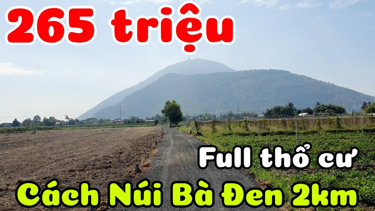 Đất cách Núi Bà Đen 2km giá 265 triệu full thổ cư ở phường Bình Minh Tây Ninh bao sổ hồng riêng