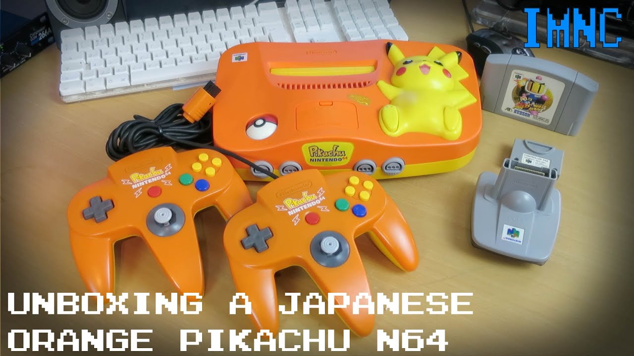 Japanese Orange Pikachu Edition Nintendo 64 Unboxing | IMNC