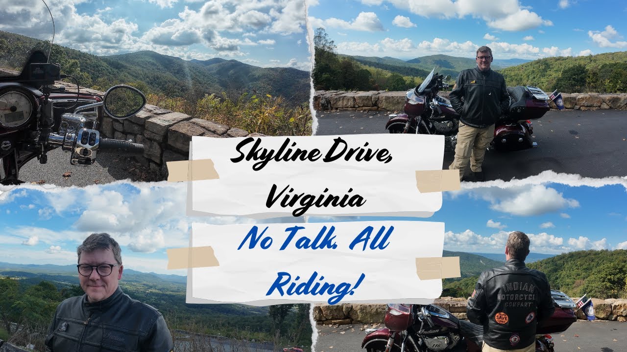 Sample Skyline Drive In Virginia On An Indian Roadmaster Motorcycle.  No Talking. Just Riding.