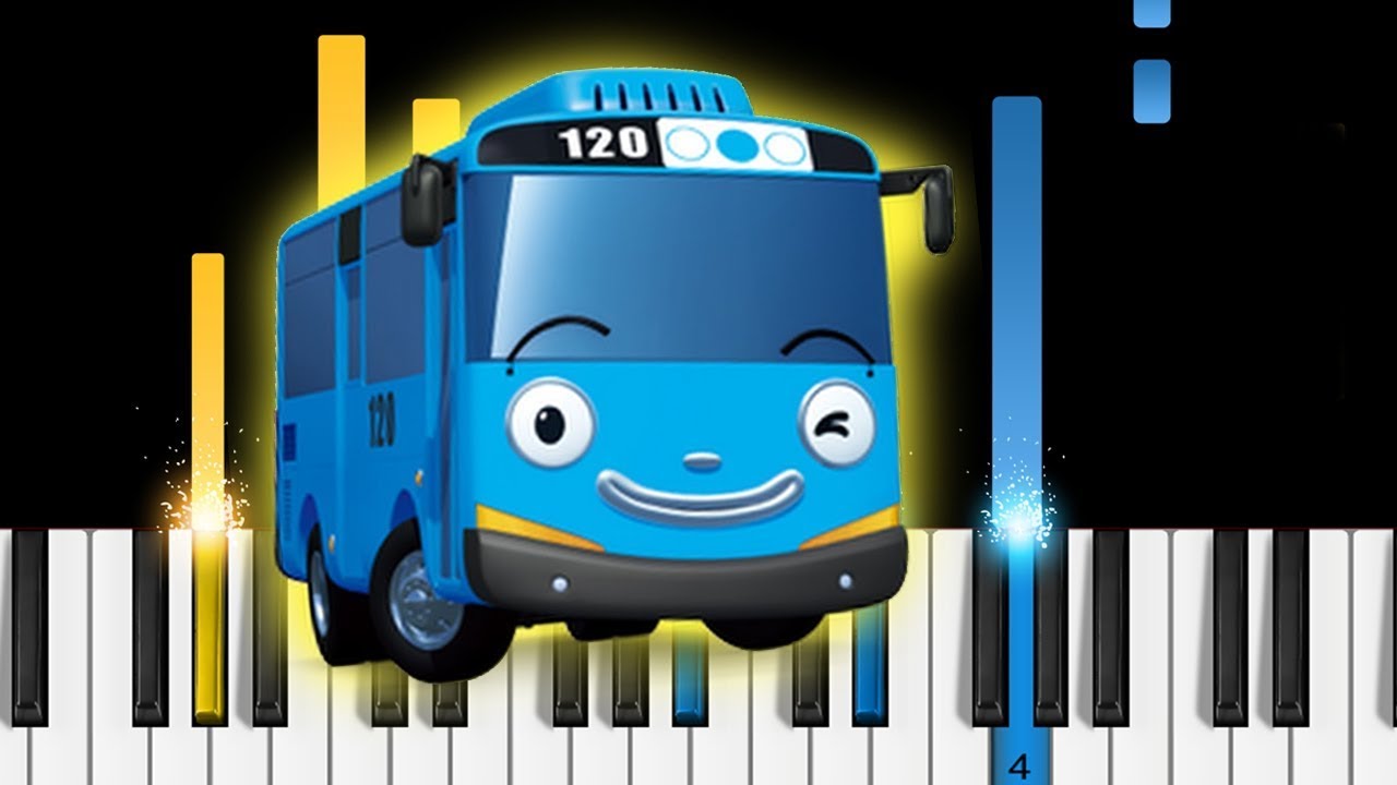 Tayo the Little Bus - Opening Theme Song - EASY Piano Tutorial