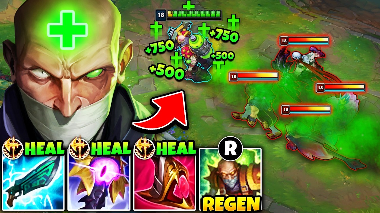 Singed but I have an infinite healing stream and nobody can kill me (TRAIL OF HEALING)