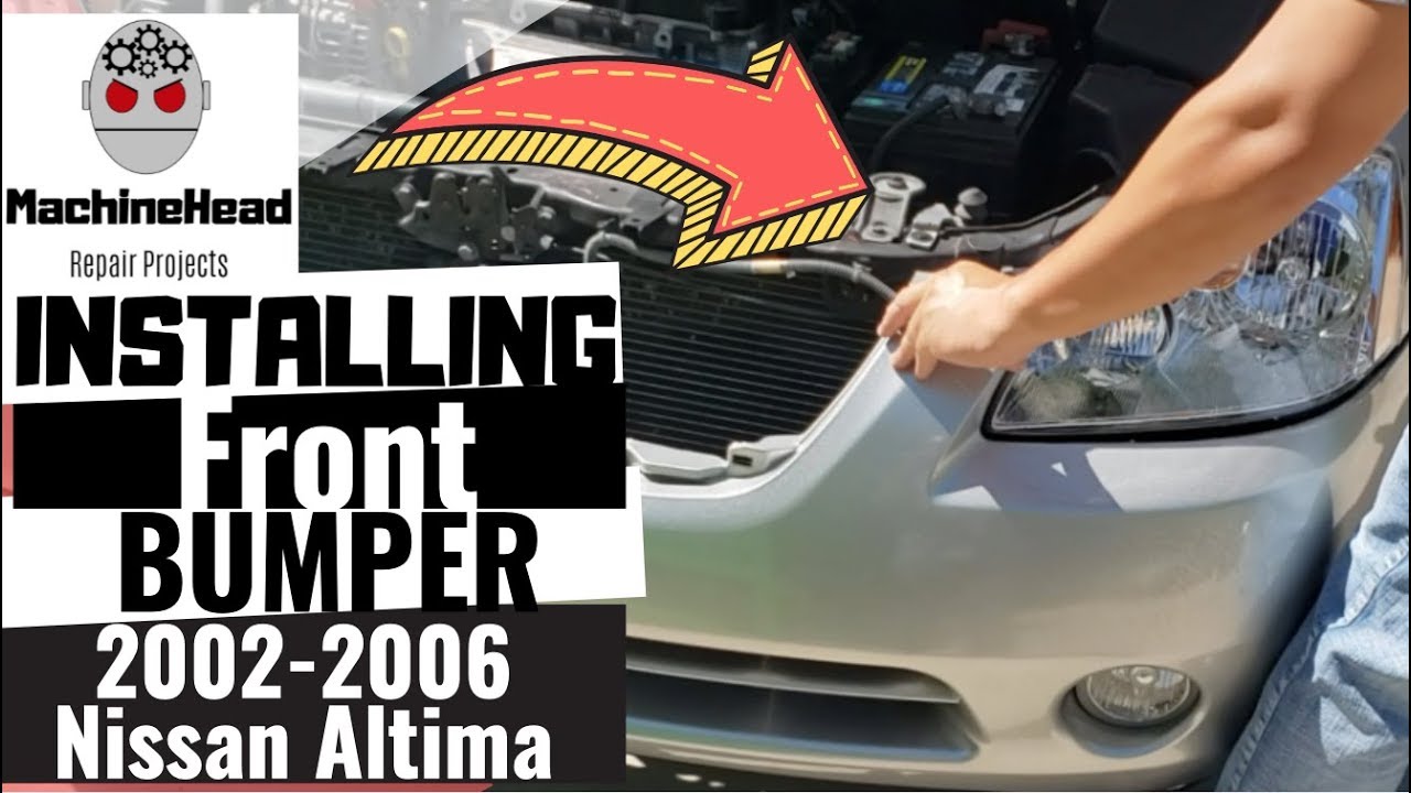 Установка бампера Nissan Altima 2002-2006
