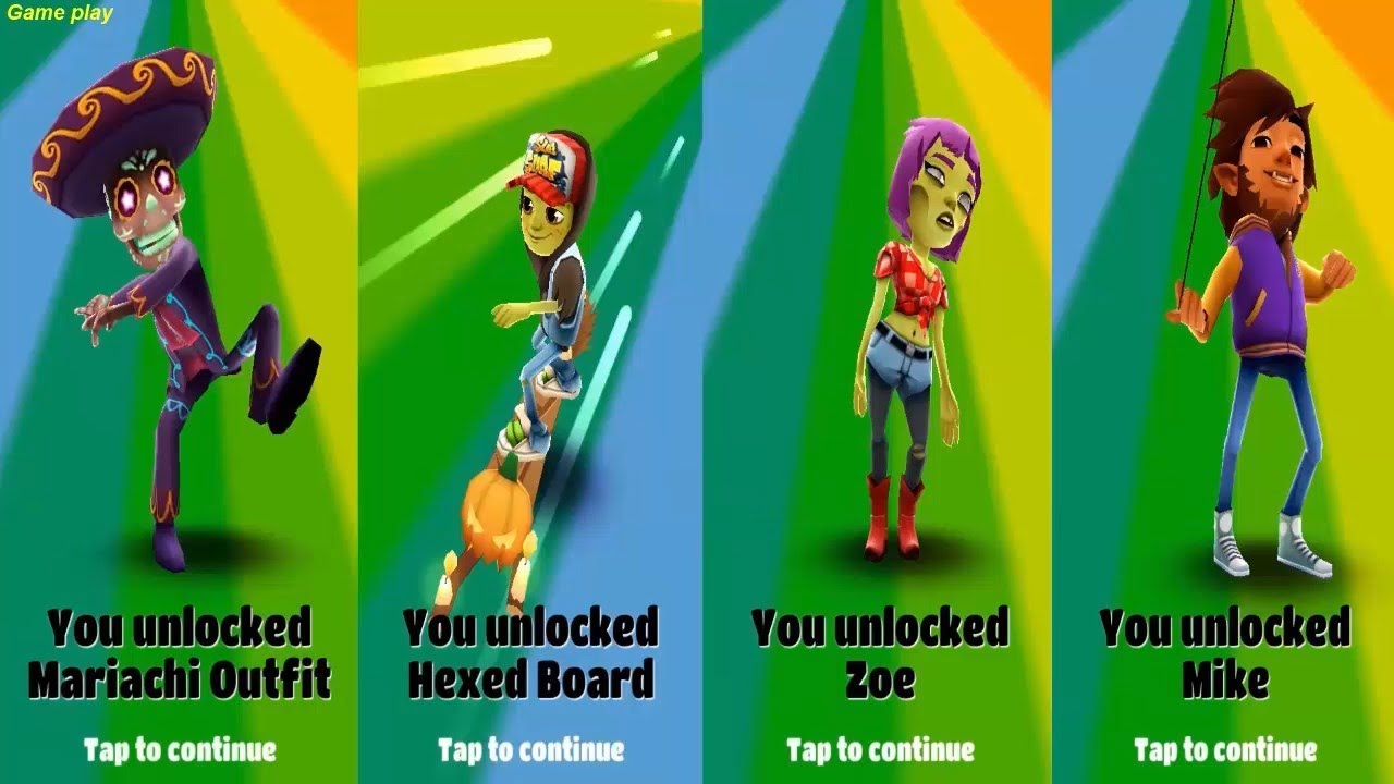 Subway Surfers Halloween 2017 - Manny vs ZOMBIE JAKE vs Zoe vs MIKE Character